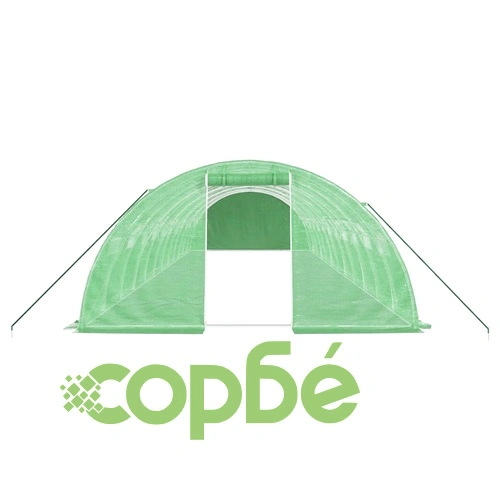 Оранжерия със стоманена рамка зелена 48 м² 12x4x2 м ➤ топ цена ➤ sorbe.bg