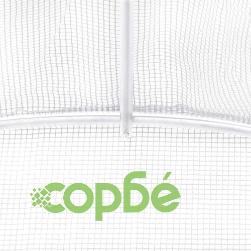 Оранжерия със стоманена рамка бяла 80 м² 20x4x2 м ➤ топ цена ➤ sorbe.bg