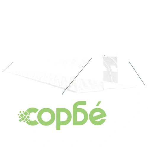 Оранжерия със стоманена рамка бяла 88 м² 22x4x2 м ➤ топ цена ➤ sorbe.bg