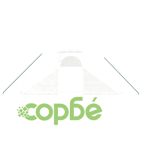 Оранжерия със стоманена рамка бяла 88 м² 22x4x2 м ➤ топ цена ➤ sorbe.bg