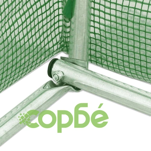 Оранжерия със стоманена рамка зелена 30 м² 6x5x2,3 м ➤ топ цена ➤ sorbe.bg