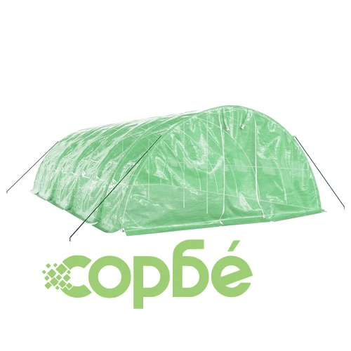 Оранжерия със стоманена рамка зелена 40 м² 8x5x2,3 м ➤ топ цена ➤ sorbe.bg