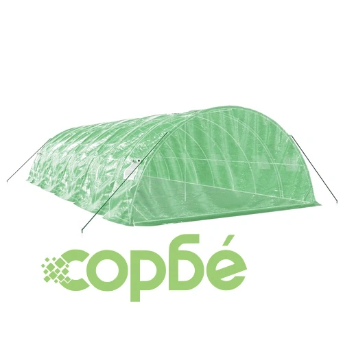 Оранжерия със стоманена рамка зелена 50 м² 10x5x2,3 м ➤ топ цена ➤ sorbe.bg