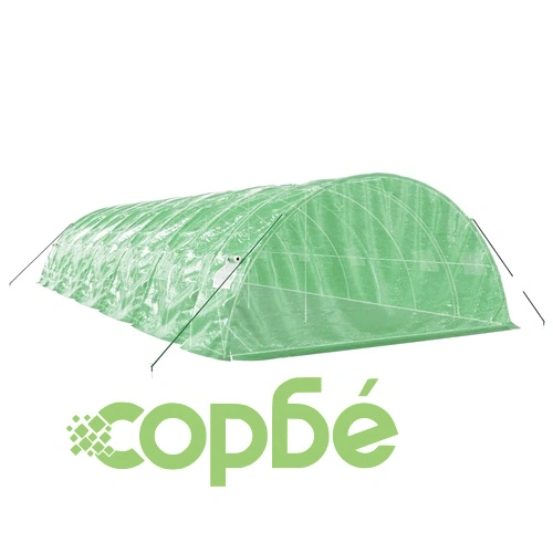 Оранжерия със стоманена рамка зелена 60 м² 12x5x2,3 м ➤ топ цена ➤ sorbe.bg