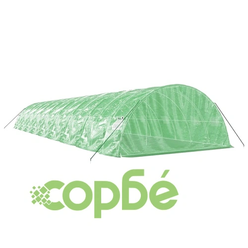 Оранжерия със стоманена рамка зелена 90 м² 18x5x2,3 м ➤ топ цена ➤ sorbe.bg