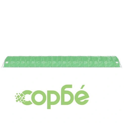 Оранжерия със стоманена рамка зелена 110 м² 22x5x2,3 м ➤ топ цена ➤ sorbe.bg