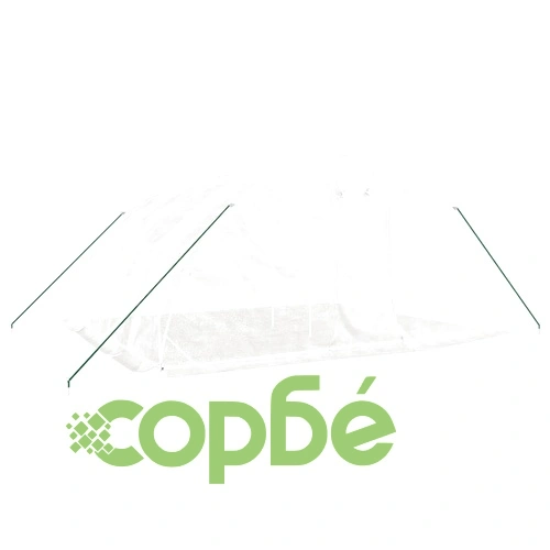 Оранжерия със стоманена рамка бяла 20 м² 5x4x2,3 м ➤ топ цена ➤ sorbe.bg