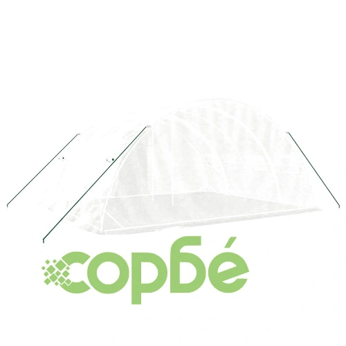 Оранжерия със стоманена рамка бяла 20 м² 5x4x2,3 м ➤ топ цена ➤ sorbe.bg