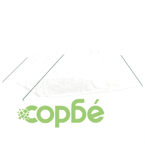 Оранжерия със стоманена рамка бяла 30 м² 6x5x2,3 м ➤ топ цена ➤ sorbe.bg