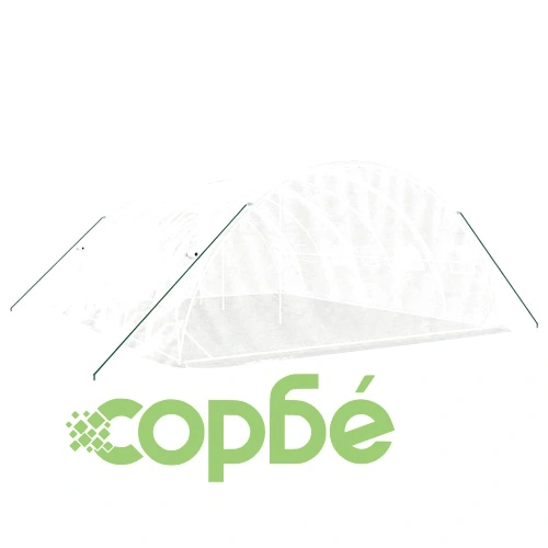 Оранжерия със стоманена рамка бяла 30 м² 6x5x2,3 м ➤ топ цена ➤ sorbe.bg