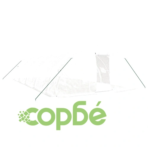 Оранжерия със стоманена рамка бяла 50 м² 10x5x2,3 м ➤ топ цена ➤ sorbe.bg