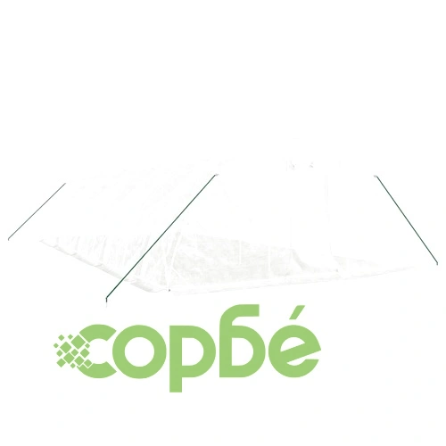 Оранжерия със стоманена рамка бяла 50 м² 10x5x2,3 м ➤ топ цена ➤ sorbe.bg