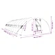 Оранжерия със стоманена рамка бяла 50 м² 10x5x2,3 м