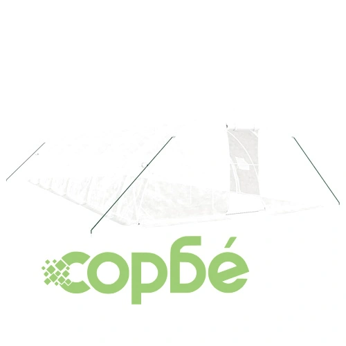 Оранжерия със стоманена рамка бяла 60 м² 12x5x2,3 м ➤ топ цена ➤ sorbe.bg