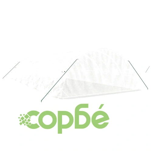 Оранжерия със стоманена рамка бяла 60 м² 12x5x2,3 м ➤ топ цена ➤ sorbe.bg