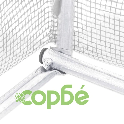 Оранжерия със стоманена рамка бяла 110 м² 22x5x2,3 м ➤ топ цена ➤ sorbe.bg