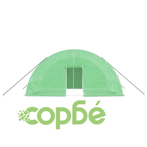 Оранжерия със стоманена рамка зелена 24 м² 6x4x2,85 м ➤ топ цена ➤ sorbe.bg