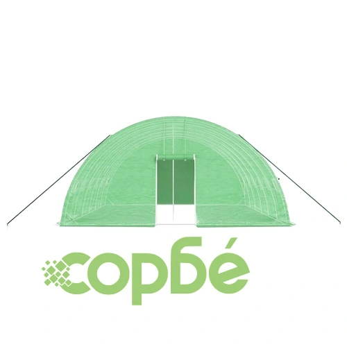 Оранжерия със стоманена рамка зелена 36 м² 6x6x2,85 м ➤ топ цена ➤ sorbe.bg