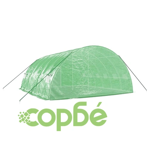 Оранжерия със стоманена рамка зелена 36 м² 6x6x2,85 м ➤ топ цена ➤ sorbe.bg