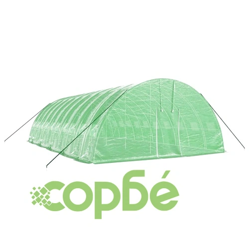 Оранжерия със стоманена рамка зелена 60 м² 10x6x2,85 м ➤ топ цена ➤ sorbe.bg