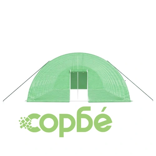 Оранжерия със стоманена рамка зелена 60 м² 10x6x2,85 м ➤ топ цена ➤ sorbe.bg