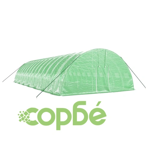 Оранжерия със стоманена рамка зелена 84 м² 14x6x2,85 м ➤ топ цена ➤ sorbe.bg