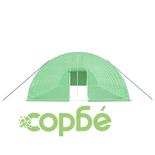 Оранжерия със стоманена рамка зелена 96 м² 16x6x2,85 м ➤ топ цена ➤ sorbe.bg