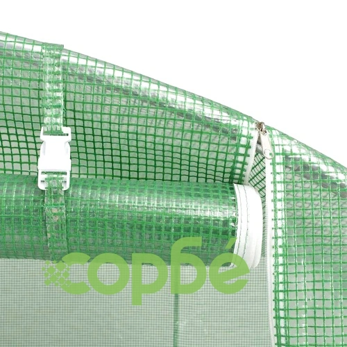 Оранжерия със стоманена рамка зелена 96 м² 16x6x2,85 м ➤ топ цена ➤ sorbe.bg