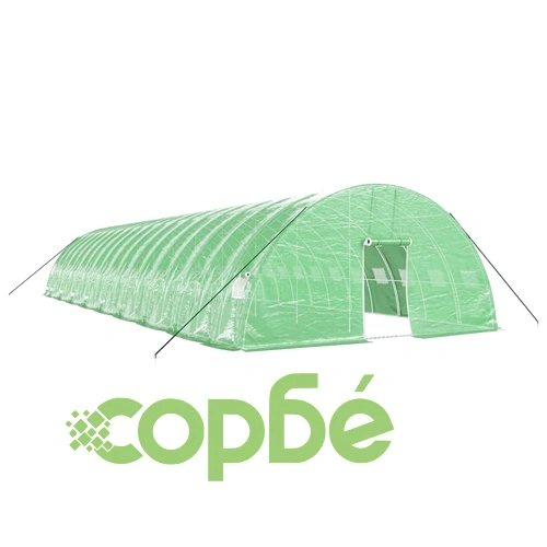Оранжерия със стоманена рамка зелена 108 м² 18x6x2,85 м ➤ топ цена ➤ sorbe.bg