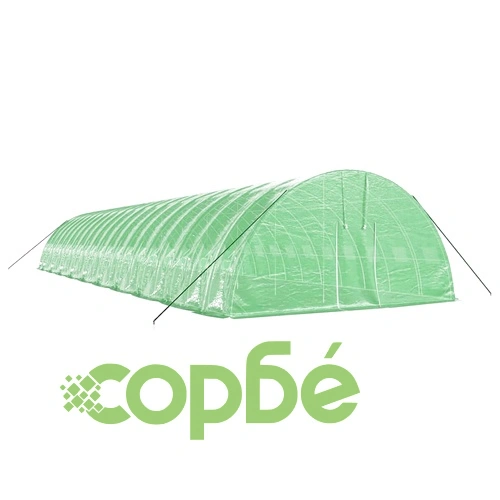 Оранжерия със стоманена рамка зелена 120 м² 20x6x2,85 м ➤ топ цена ➤ sorbe.bg