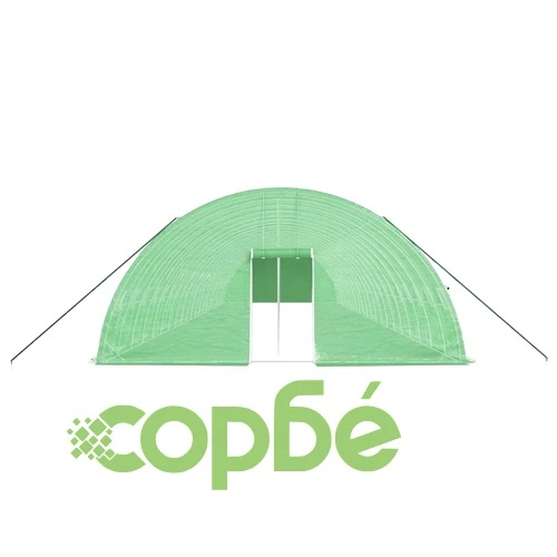 Оранжерия със стоманена рамка зелена 132 м² 22x6x2,85 м ➤ топ цена ➤ sorbe.bg