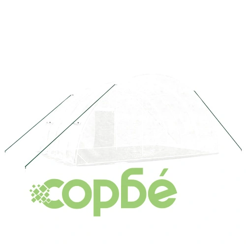 Оранжерия със стоманена рамка бяла 24 м² 6x4x2,85 м ➤ топ цена ➤ sorbe.bg