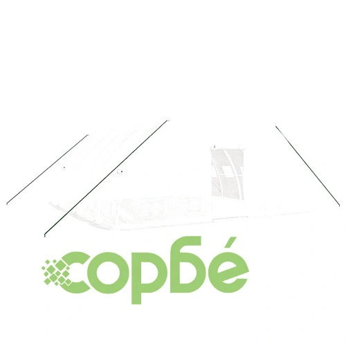 Оранжерия със стоманена рамка бяла 36 м² 6x6x2,85 м ➤ топ цена ➤ sorbe.bg