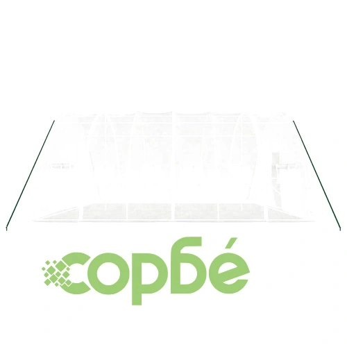 Оранжерия със стоманена рамка бяла 36 м² 6x6x2,85 м ➤ топ цена ➤ sorbe.bg