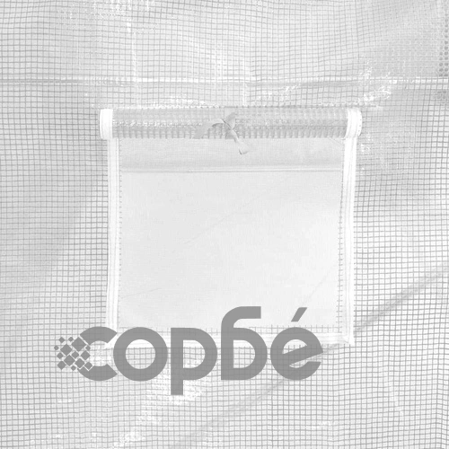 Оранжерия със стоманена рамка бяла 36 м² 6x6x2,85 м ➤ топ цена ➤ sorbe.bg