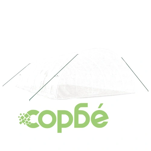 Оранжерия със стоманена рамка бяла 60 м² 10x6x2,85 м ➤ топ цена ➤ sorbe.bg