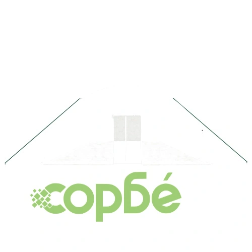 Оранжерия със стоманена рамка бяла 84 м² 14x6x2,85 м ➤ топ цена ➤ sorbe.bg