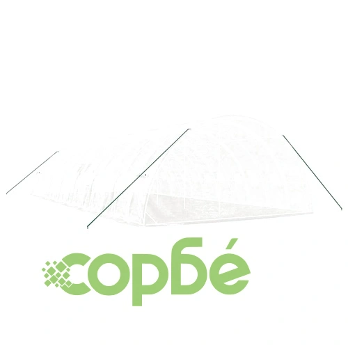 Оранжерия със стоманена рамка бяла 84 м² 14x6x2,85 м ➤ топ цена ➤ sorbe.bg