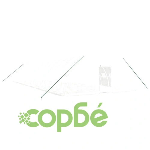 Оранжерия със стоманена рамка бяла 96 м² 16x6x2,85 м ➤ топ цена ➤ sorbe.bg