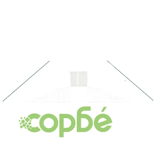 Оранжерия със стоманена рамка бяла 96 м² 16x6x2,85 м ➤ топ цена ➤ sorbe.bg