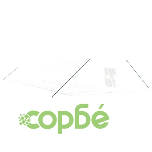 Оранжерия със стоманена рамка бяла 144 м² 24x6x2,85 м ➤ топ цена ➤ sorbe.bg