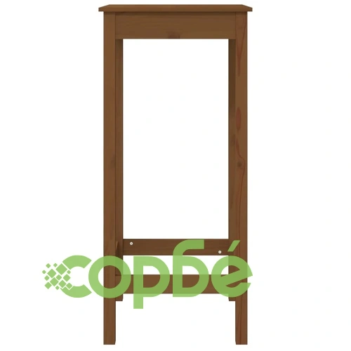 Бар комплект от 3 части, меденокафяв, масивна борова дървесина ➤ топ цена ➤ sorbe.bg