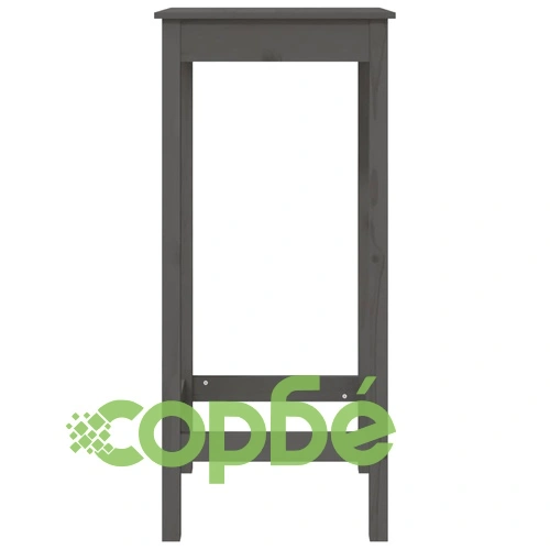 Бар комплект от 5 части, сив, масивна борова дървесина ➤ топ цена ➤ sorbe.bg