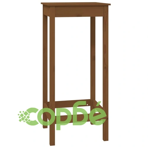 Бар комплект от 5 части, меденокафяв, масивна борова дървесина ➤ топ цена ➤ sorbe.bg