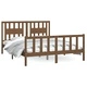 Легло с табла меденокафяво бор масив 150x200 см King Size