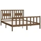 Легло с табла меденокафяво бор масив 150x200 см King Size
