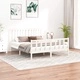 Рамка за легло с табла бяла 150x200 cм бор масив King Size