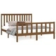 Легло с табла меденокафяво бор масив 150x200 cм King Size