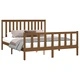Легло с табла меденокафяво бор масив 150x200 cм King Size