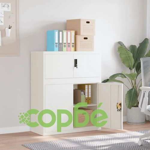 Шкаф за папки бял 90x40x110 см стомана ➤ топ цена ➤ sorbe.bg